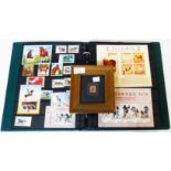 A ring bound stamp album containing a collection of 20th Century mainly dog and other animal