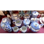 Eleven pieces of Copeland Spode Italian comprising four teapots, four jugs, two lidded jugs, and a