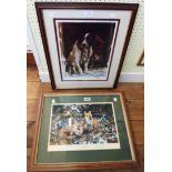 †David Shepherd: a framed limited edition coloured print, entitled Winter Foxes - signed - sold with