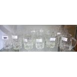 A set of eight Thomas Webb cut glass tumblers - sold with a quantity of assorted drinking glasses,