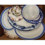 A box of assorted china including Royal Doulton, etc.