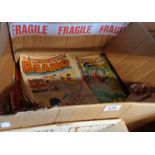 A box of mainly 1990's Beano comics