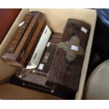 Five wooden boxes - various condition