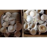 Two boxes containing assorted ceramics