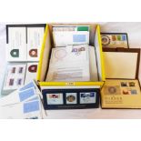 Several boxed 1970's medallic FDCs including Apollo-Soyuz space mission, the Turner Bicentenary,