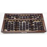 A stained wood abacus