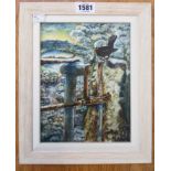 Mary Graham: a framed oil on board, entitled Heltor in Winter