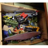 A box assorted die cast and other toys, etc. - various condition
