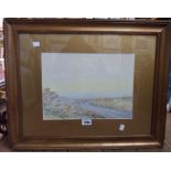 †John White: a gilt framed and slipped watercolour, entitled Nr Chagford, Dartmoor - signed,