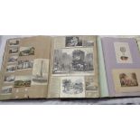 An 1861 dated scrap album containing embellished greetings cards, bookplates, etc. - sold with