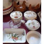 Five pieces of Royal Worcester and other to tableware - sold with a Portemeirion egg nest, another