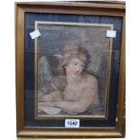 After G. B. Cipirani RA: a gilt framed antique colour stipple engraving of a female figure