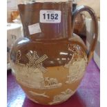 A Doulton Lambeth stoneware harvest jug - a/f