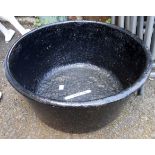 A 41.5cm diameter painted cast iron pot