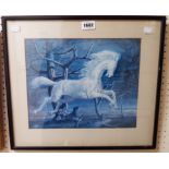 Tretchikoff: a framed 1962 coloured print entitled Phantom Horse - hand signed and dated in ink