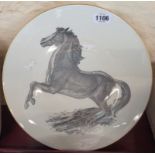 A large Rosenthal porcelain plate depicting a horse