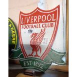 A painted iron Liverpool FC sign