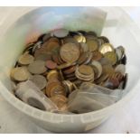 A tub of mostly world coinage