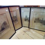 Wallace Hester: a pair of engravings of views of Wellington College signed and inscribed in pencil