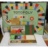 A vintage Totopoly set and board