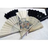 Six vintage fans - various condition