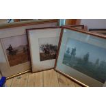 Caroline Shipsey LRPS: three coloured photographs, depicting fox hunting scenes - signed