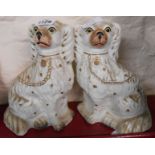 A pair of Staffordshire dogs