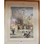William Russell Flint: a gilt framed limited edition coloured print, depicting women washing clothes