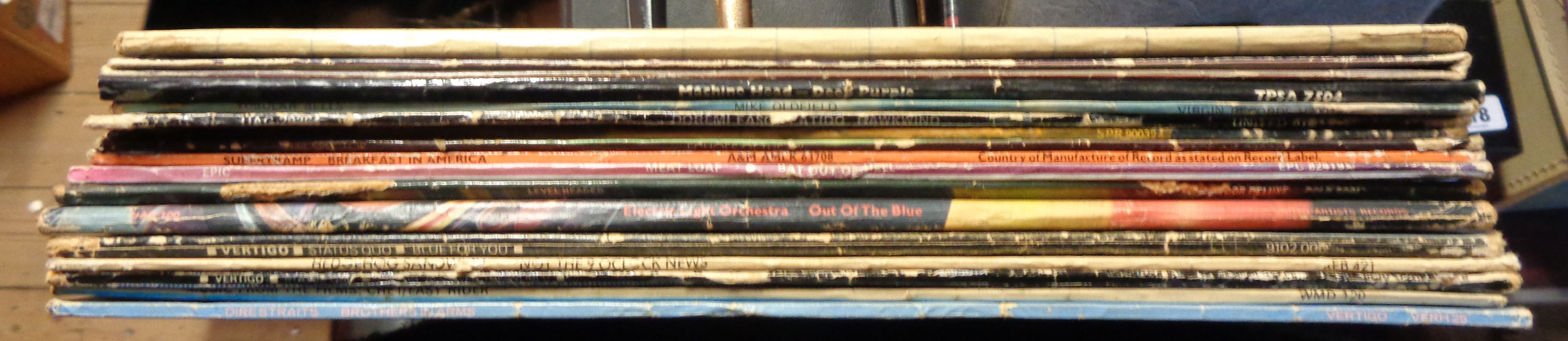 A small selection of vinyl LP records Pink Floyd, Styx, Deep Purple, Machinehead, Meat Loaf, etc.