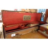 A William Evans of Pall Mall, late of J. Purdey & Sons canvas covered gun case containing an old