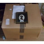 Eight boxes containing full and part sets of Pennyfarthing Galleries Hograrth framed silhouette