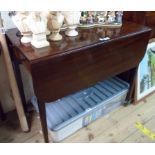 An 85cm 19th Century mahogany Pembroke table with drawer to one end, set on square tapered legs with