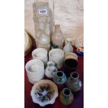 Assorted studio and other ceramics