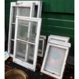 Ten assorted old windows