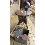 A Second World War British Army Aldis Short Range Daylight Signalling Lamp with ground spike and