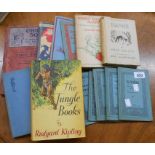A selection of children's books including Bambi, Jungle Book, etc.