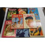 A bag containing assorted 1970s girls' annuals including Diana, Tina, Jackie, etc.