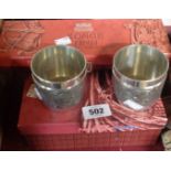 A boxed Konge Tinn Norwegian pewter bowl and similar spoon - sold with two unboxed cups