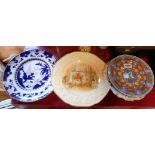 A pair of early 19th Century Spode plates - sold with five other decorative plates including