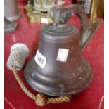 A cast brass porch bell