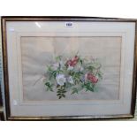 Sally Pinhey: a framed watercolour still life botanical study - signed and with artist details
