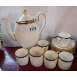A Wedgwood part coffee set - sold with a Royal Worcester coffee can and saucer