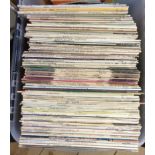 A box of vinyl LP records including Classical, Comedy, etc.
