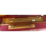 A large E.T. Newton & Son Cambourne parallel rule set on a wooden mount - sold with a Captain