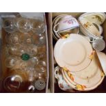 A box containing assorted china - sold with a box containing assorted glass