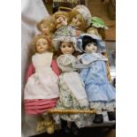 A selection of collectors' dolls