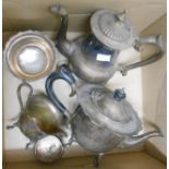 A Mappin & Webb silver plated tea set - A Mappin & Webb silver plated three piece tea set - sold