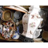 A box containing assorted china and glass - various condition