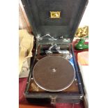 An HMV gramophone