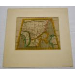 An antique hand coloured bookplate Ptolomaic map of Greece and Turkey by Giovanni Antonio Magini